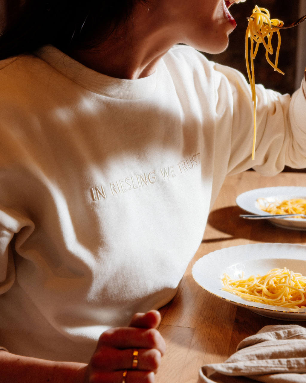 Sweat Shirt Ivoire - In Riesling We Trust