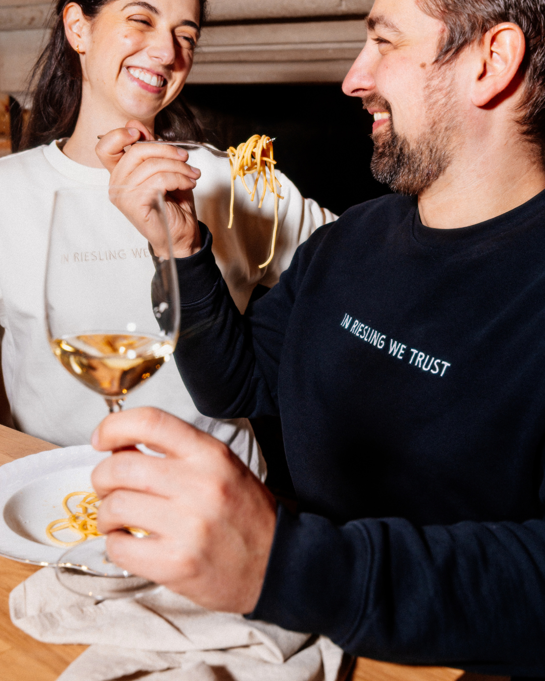 Sweat Shirt Noir - In Riesling We Trust