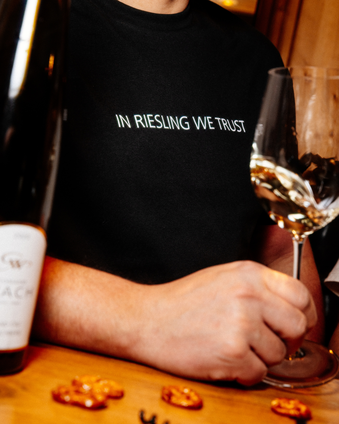 T-shirt Noir - In Riesling We Trust